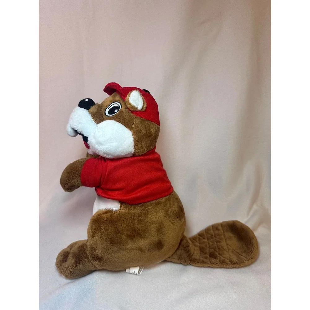Bucc Ees Beaver Plush Red Hat Shirt Stuffed Animal Toy 10‎ Inch